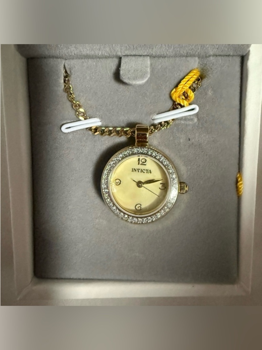 INVICTA “Angel” Hanging watch pendant on gold tone chain! New